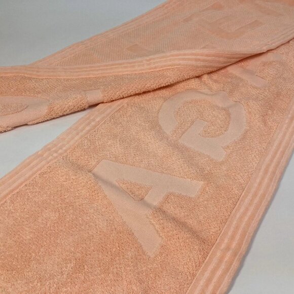 BALENCIAGA 535525 logo sports towel/beach towel set/fabric towel Pink Beige - Picture 7 of 12